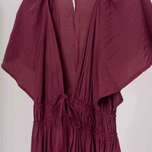YFB Burgundy V-Neck Dress